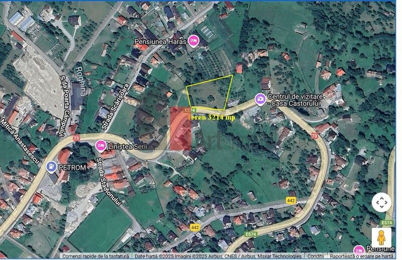 Rucar  Teren intravilan 3214 mp  in Rucar cu deschidere 56 m in DN73